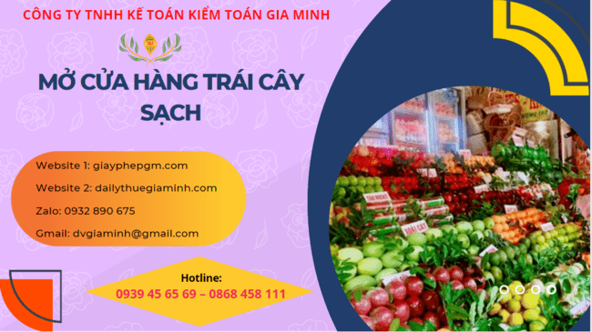 Mở cửa hàng trái cây sạch 8 Thủ tục mở của hàng trái cây
