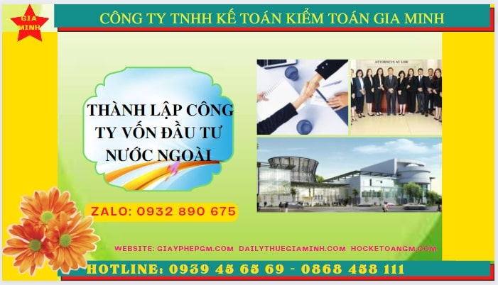 Thủ tục thành lập công ty có vốn đầu tư nước ngoài tại Bạc Liêu 