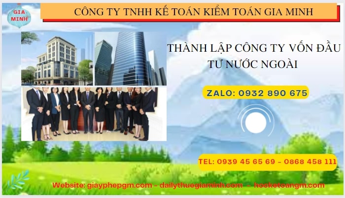 Tư vấn thành lập công ty có vốn đầu tư nước ngoài tại Bạc Liêu