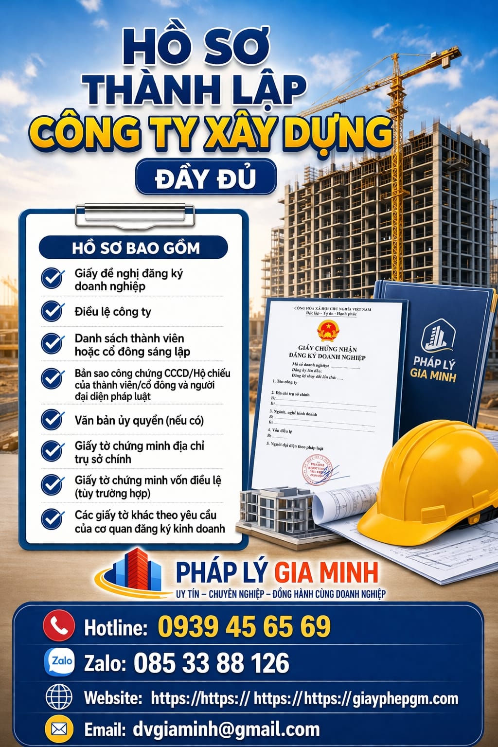 Hồ sơ thành lập công ty xây dựng dân dụng tại Quảng Ninh