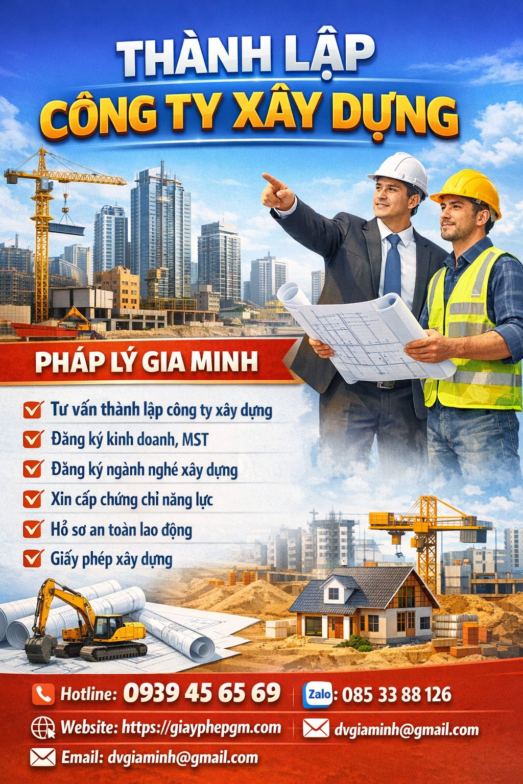 Quy trình thành lập công ty xây dựng dân dụng tại Lào Cai
