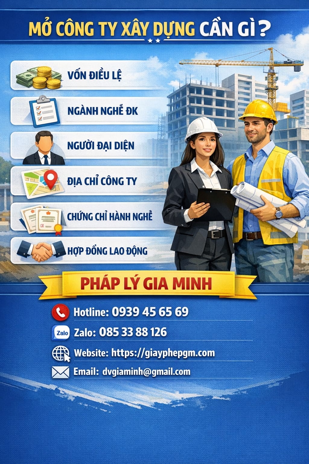 Quy trình thành lập công ty xây dựng dân dụng tại Quảng Ninh