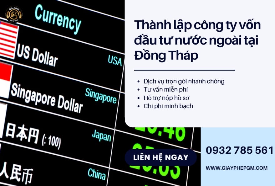 Thành lập công ty vốn đầu tư nước ngoài tại Đồng Tháp – Hướng dẫn chi tiết, nhanh chóng 4 Thành lập công ty vốn đầu tư nước ngoài tại Đồng Tháp