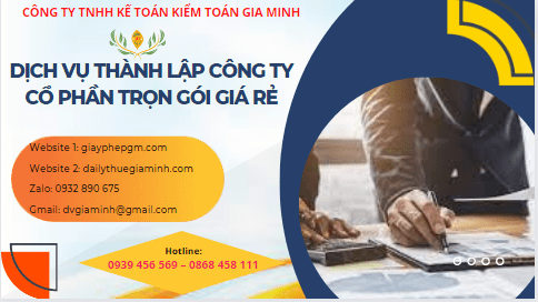 Dịch vụ tư vấn thành lập công ty cổ phần trọn gói tại tphcm