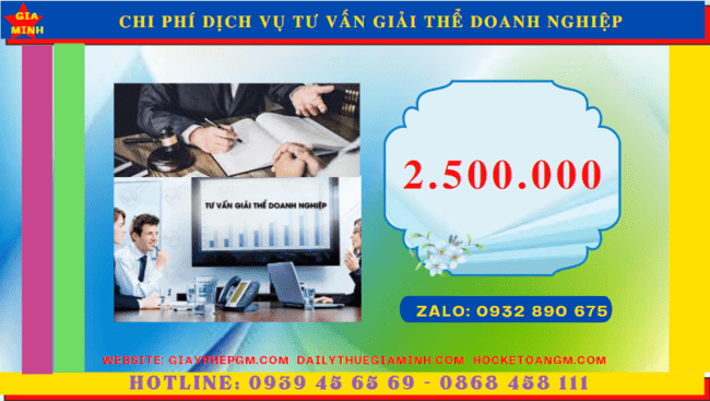Dịch vụ tư vấn giải thể doanh nghiệp tại Bình Thuận 5 Chi phí dịch vụ giải thể doanh nghiệp tại Bình Thuận