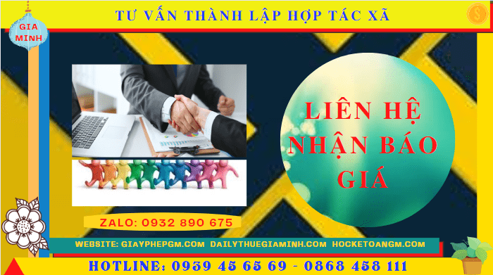 TƯ VẤN THÀNH LẬP HỢP TÁC XÃ TẠI THÀNH PHỐ THỦ ĐỨC - TPHCM 12 Chi phí thành lập hợp tác xã tại Thành Phố Thủ Đức - TPHCM