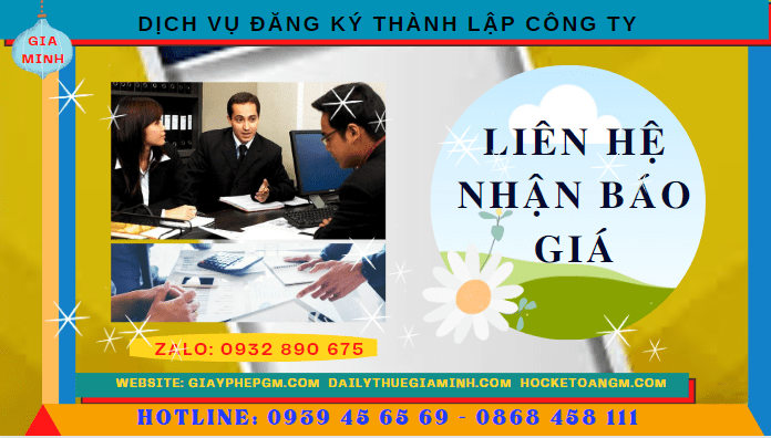 Bảng giá thành lập công ty trọn gói tại Quận Ba Đình - Hà Nội