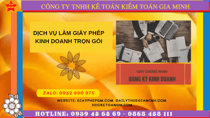 Dịch vụ đăng ký làm giấy phép kinh doanh trong 3 ngày tại TPHCM