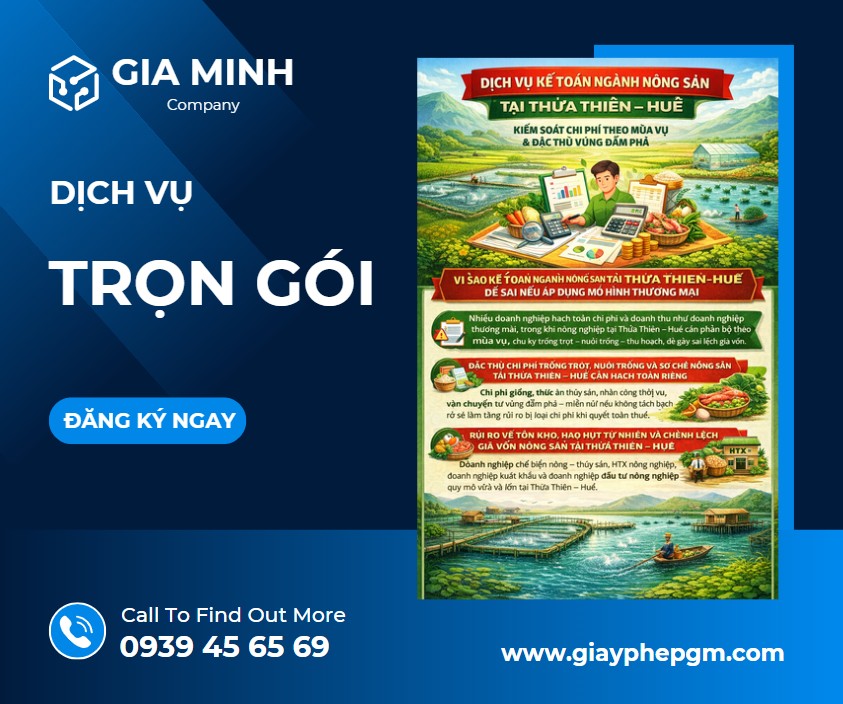 Dịch vụ thành lập công ty kinh doanh nông sản tại Thừa Thiên Huế