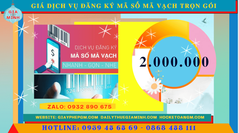 DỊCH VỤ ĐĂNG KÝ MÃ SỐ MÃ VẠCH TRỌN GÓI TẠI HẢI PHÒNG 5 Chi phí đăng ký mã vạch trọn gói tại hải phòng