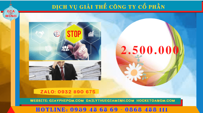 DỊCH VỤ GIẢI THỂ CÔNG TY CỔ PHẦN GIÁ RẺ TẠI BÌNH ĐỊNH 5 Chi phí dịch vụ giải thể công ty cổ phần tại Bình Định