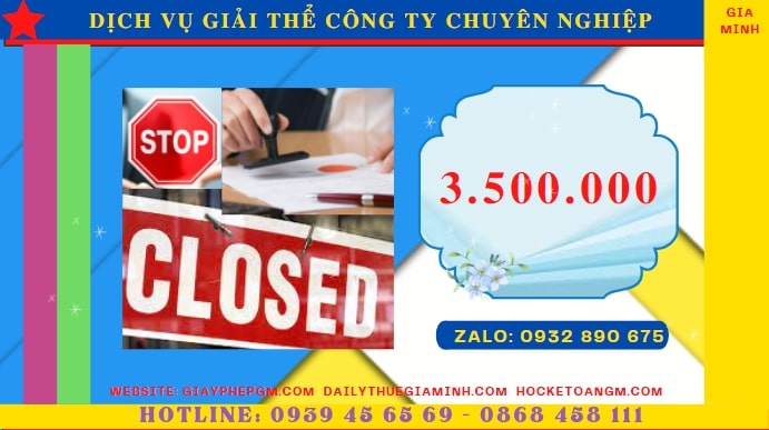 THỦ TỤC GIẢI THỂ CÔNG TY DOANH NGHIỆP TẠI HẢI DƯƠNG 5 Chi phí thủ tục giải thể công ty doanh nghiệp tại Hải Dương