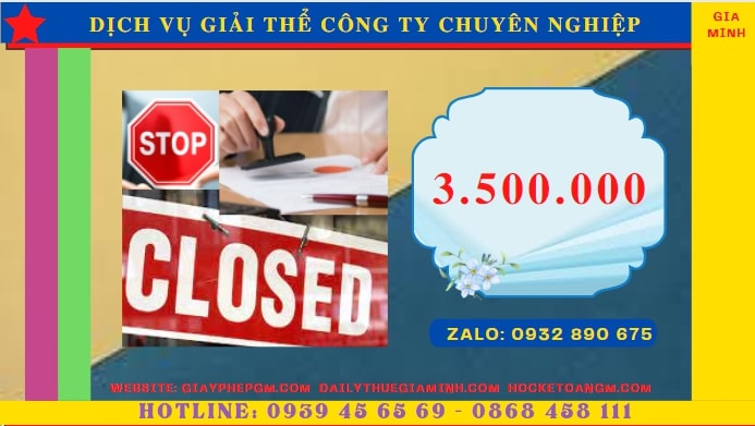 Chi phí thủ tục giải thể công ty doanh nghiệp tại Thái Nguyên