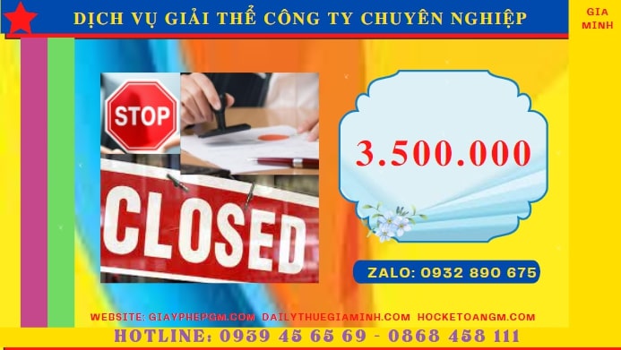 Thủ tục giải thể công ty doanh nghiệp tại Thành phố Hà Nội 5 Chi phí thủ tục giải thể công ty doanh nghiệp tại Thành Phố Hà Nội
