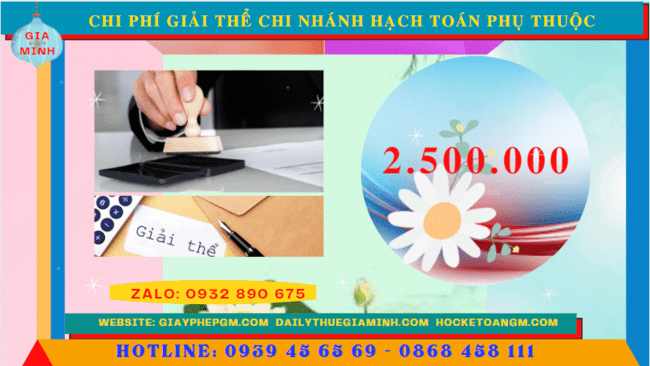 Chi phí giải thể chi nhanh hạch toán phụ thuộc tại Quận Ninh Kiều