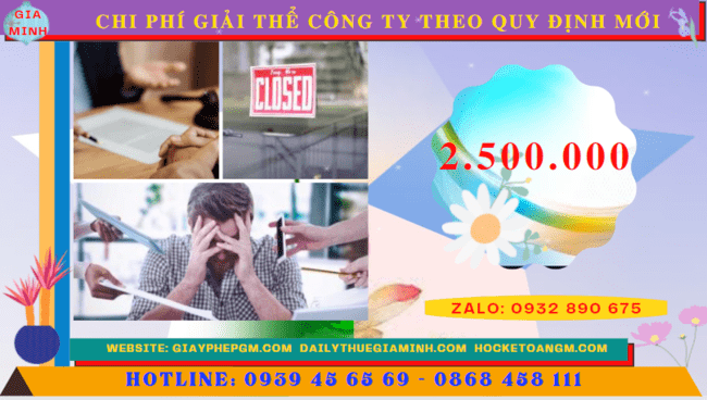 Thủ tục giải thể công ty ở tphcm theo quy định mới 13 Chi phí giải thể công ty ở TPHCM theo quy định mới