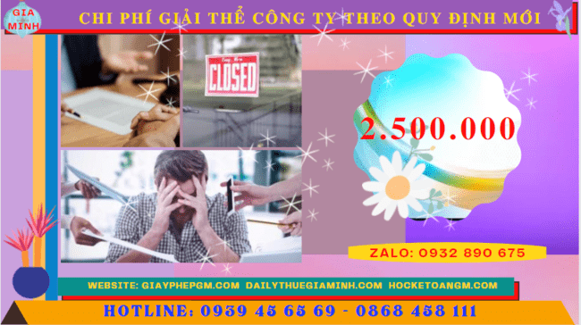 Thủ tục giải thể công ty ở An Giang theo quy định mới 5 Chi phí giải thể công ty theo quy định mới ở An Giang