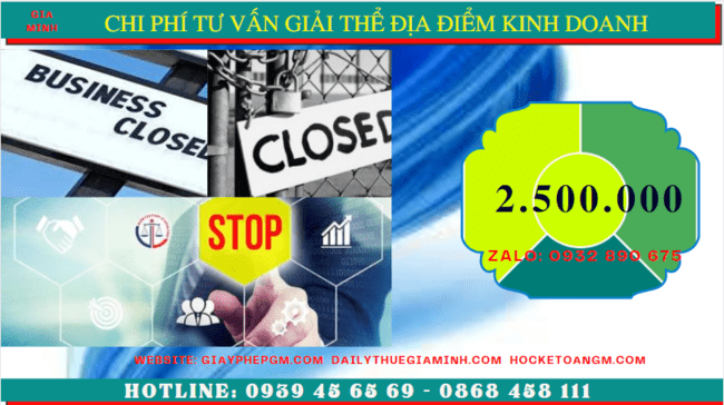 Chi phí giải thể địa điểm kinh doanh tại Bắc Giang