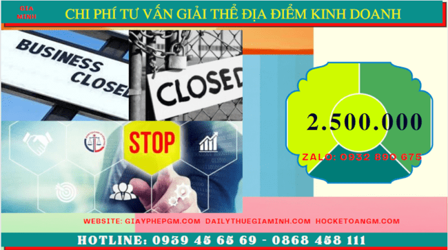 Chi phí giải thể địa điểm kinh doanh tại Thái Bình