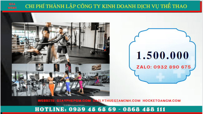 Chi phí thành lập công ty kinh doanh dịch vụ thể thao tại Bắc Kạn