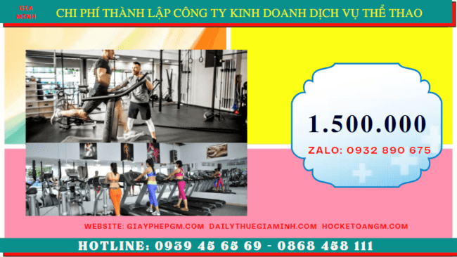 Thành lập công ty kinh doanh dịch vụ thể thao tại bình dương 13 Chi phí thành lập công ty kinh doanh dịch vụ thể thao tại Bình Dương