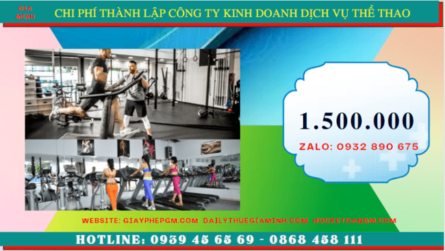 Thành lập công ty kinh doanh dịch vụ thể thao tại cao bằng 5 Chi phí thành lập công ty kinh doanh dịch vụ thể thao tại Cao Bằng