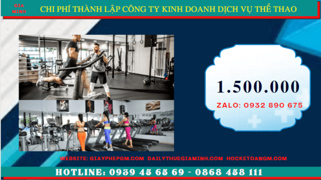 Thành lập công ty kinh doanh dịch vụ thể thao tại đà nẵng 11 Chi phí thành lập công ty kinh doanh dịch vụ thể thao tại Đà Nẵng