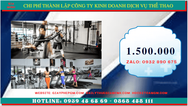 Thành lập công ty kinh doanh dịch vụ thể thao tại điện biên 5 Chi phí thành lập công ty kinh doanh dịch vụ thể thao tại Điện Biên