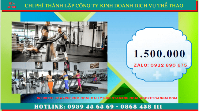 Chi phí thành lập công ty kinh doanh dịch vụ thể thao tại Gia Lai