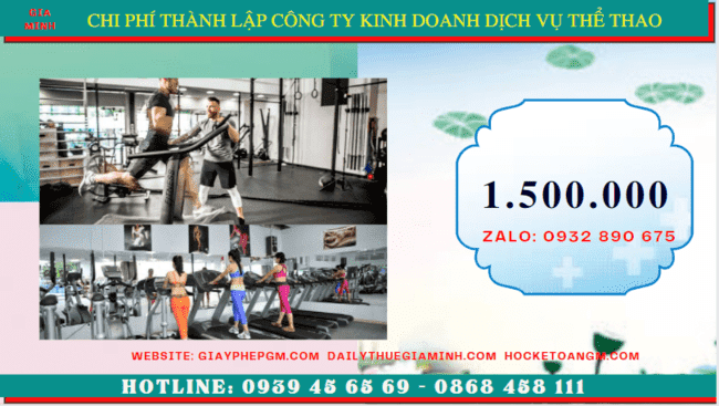 Chi phí thành lập công ty kinh doanh dịch vụ thể thao tại Hải Phòng