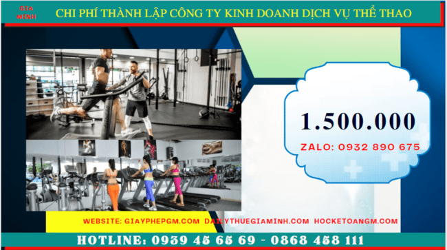 Chi phí thành lập công ty kinh doanh dịch vụ thể thao tại Hòa Bình
