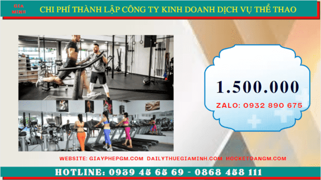 Chi phí thành lập công ty kinh doanh dịch vụ thể thao tại Khánh Hòa