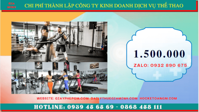 Chi phí thành lập công ty kinh doanh dịch vụ thể thao tại Kiên Giang