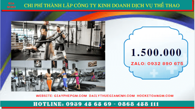 Chi phí thành lập công ty kinh doanh dịch vụ thể thao tại Kon Tum