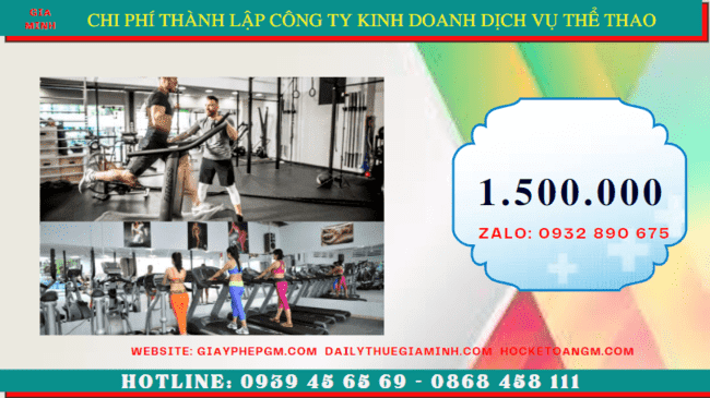Chi phí thành lập công ty kinh doanh dịch vụ thể thao tại Lâm Đồng