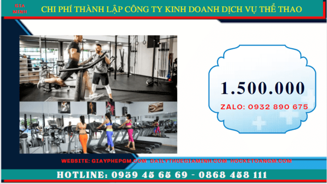 Chi phí thành lập công ty kinh doanh dịch vụ thể thao tại Lạng Sơn