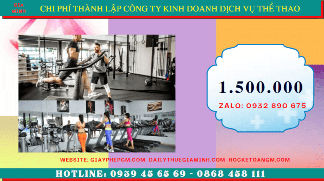 Thành lập công ty kinh doanh dịch vụ thể thao tại long an 5 Chi phí thành lập công ty kinh doanh dịch vụ thể thao tại Long An