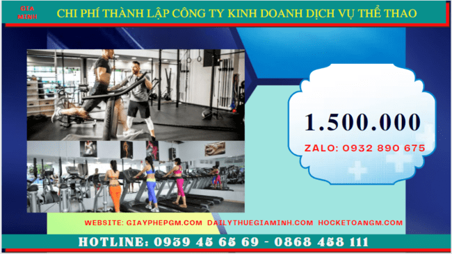 Chi phí thành lập công ty kinh doanh dịch vụ thể thao tại Nam Định