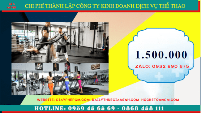 Chi phí thành lập công ty kinh doanh dịch vụ thể thao tại Nha Trang