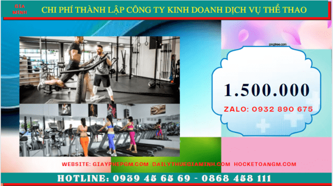 Chi phí thành lập công ty kinh doanh dịch vụ thể thao tại Phú Yên