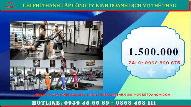 Chi phí thành lập công ty kinh doanh dịch vụ thể thao tại Quảng Bình