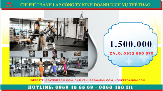 Chi phí thành lập công ty kinh doanh dịch vụ thể thao tại Quảng Nam