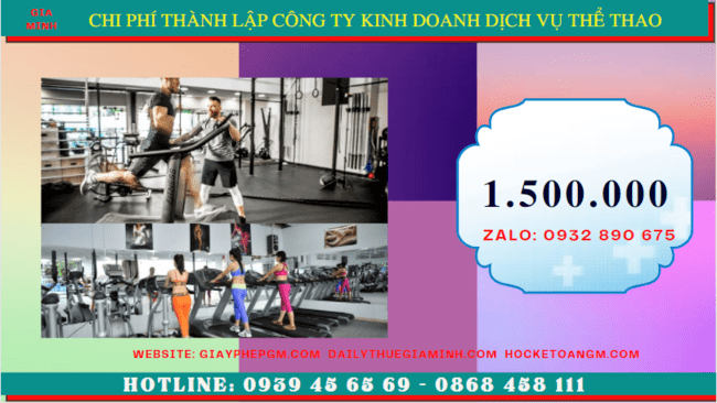 Chi phí thành lập công ty kinh doanh dịch vụ thể thao tại Thành Phố Thủ Đức 