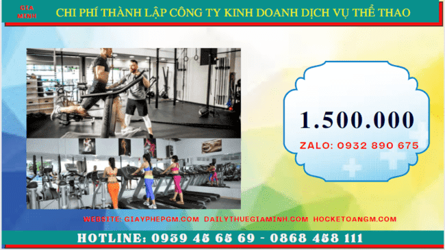 Chi phí thành lập công ty kinh doanh dịch vụ thể thao tại Vũng Tàu