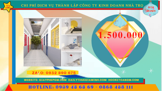 Dịch vụ thành lập công ty kinh doanh nhà trọ tại lai châu 5 Chi phí thành lập công ty kinh doanh nhà trọ tại Lai Châu
