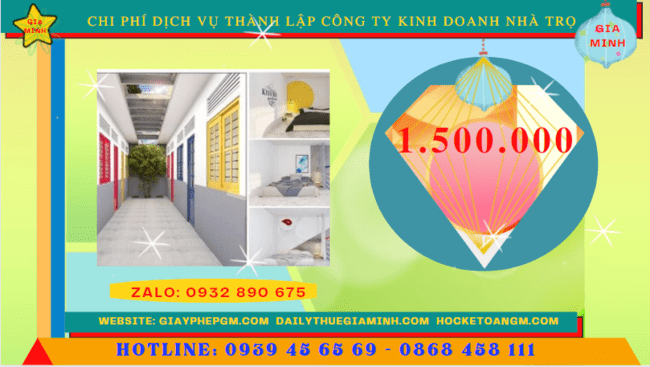 Chi phí thành lập công ty kinh doanh nhà trọ tại Long An