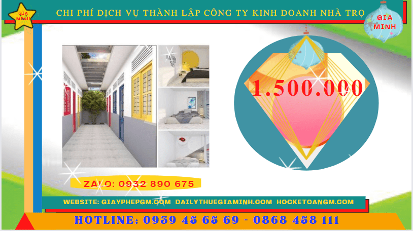 Chi phí thành lập công ty kinh doanh nhà trọ tại Thái Bình