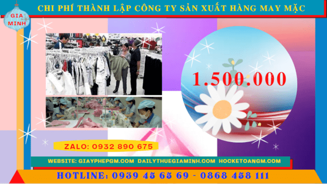 Chi phí thành lập công ty sản xuất hàng may mặc tại Hải Phòng