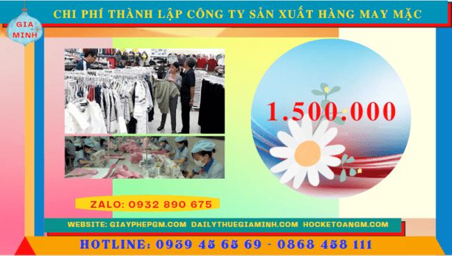 Chi phí thành lập công ty sản xuất hàng may mặc tại Khánh Hòa