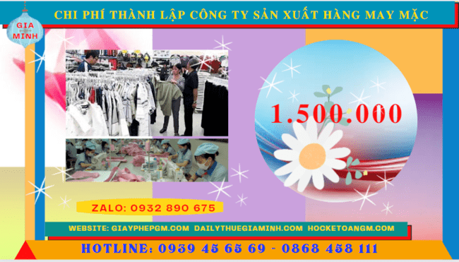 Chi phí thành lập công ty sản xuất hàng may mặc tại Nha Trang